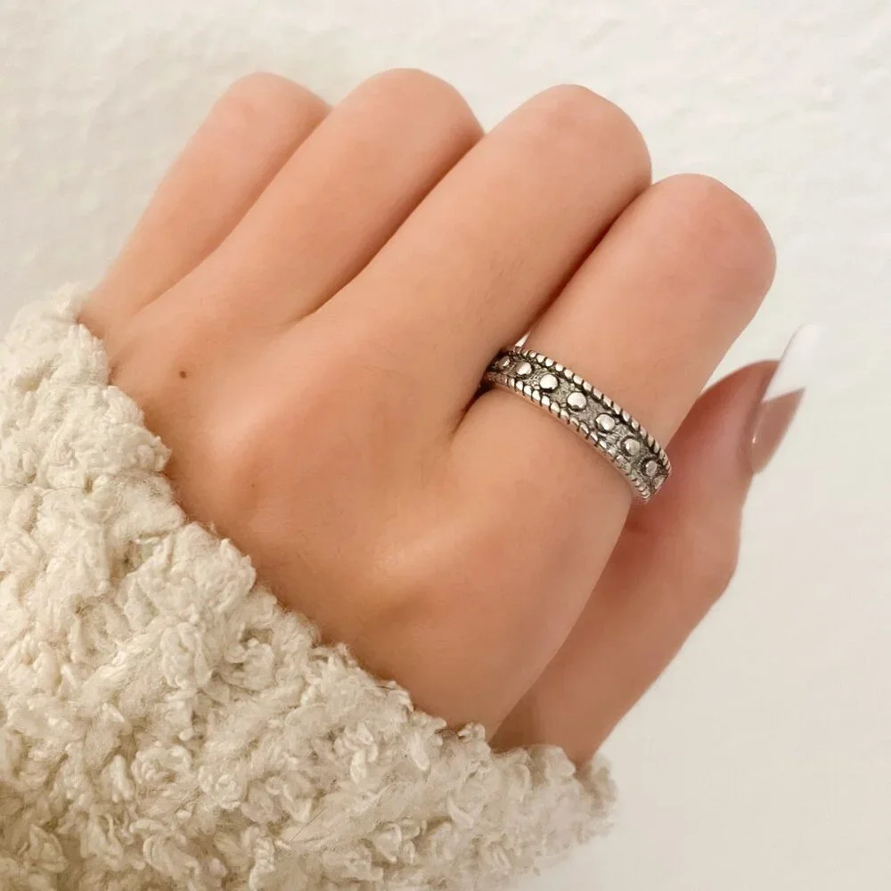 925 Sterling Silver Minimalist Ring Dainty Ring Thin Vintage Ring Stackable Ring